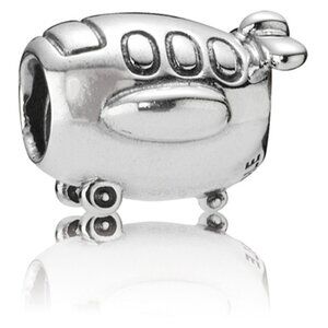 PANDORA Airplane Charm Authentic Sterling Silver Travel Vacation Trip Jet Setter